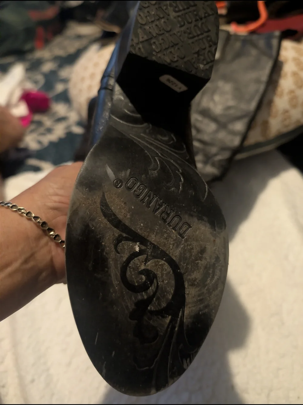 Durango Black Over-the-Knee Leather Boots with Block Heel